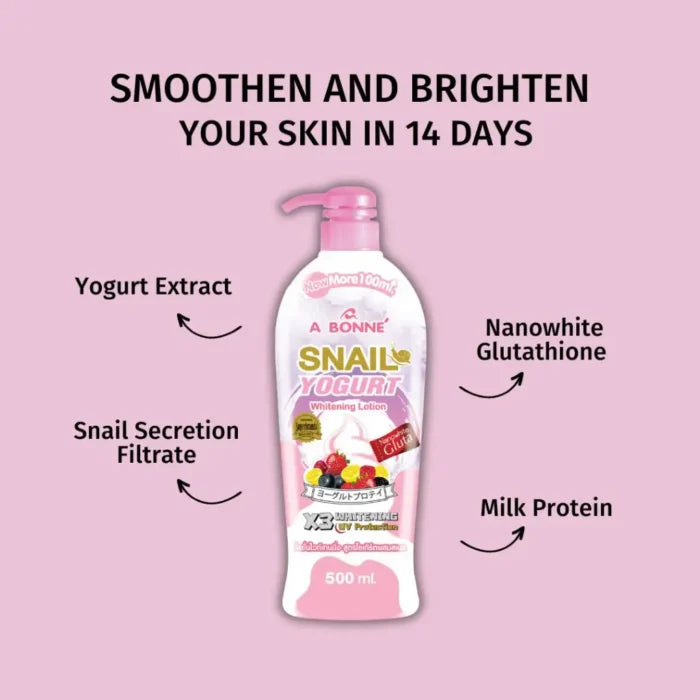 A Bonne Snail Yogurt Whitening Lotion – 500 ml
