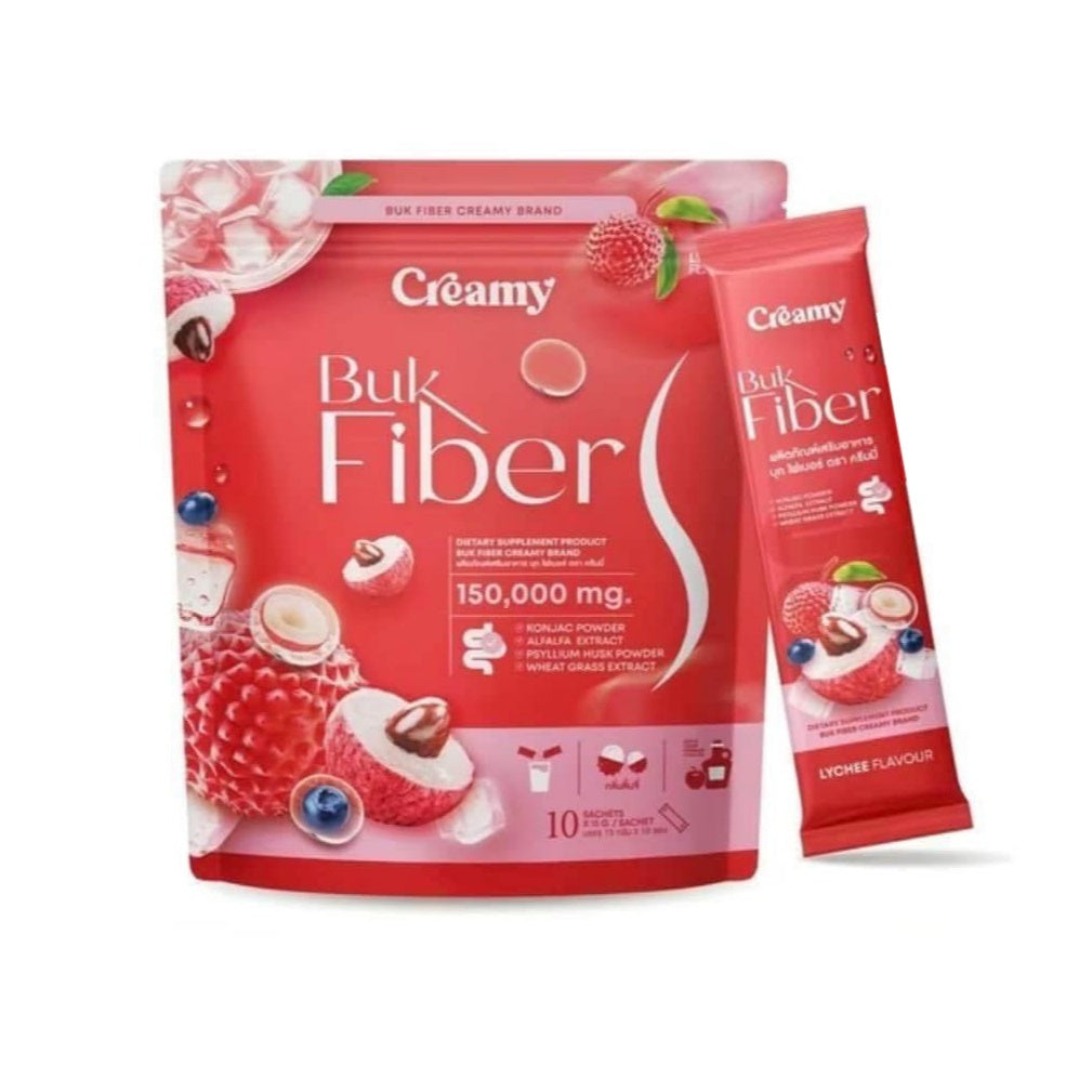 Creamy Buk Fiber – 10 Sachets (Lychee Flavour)