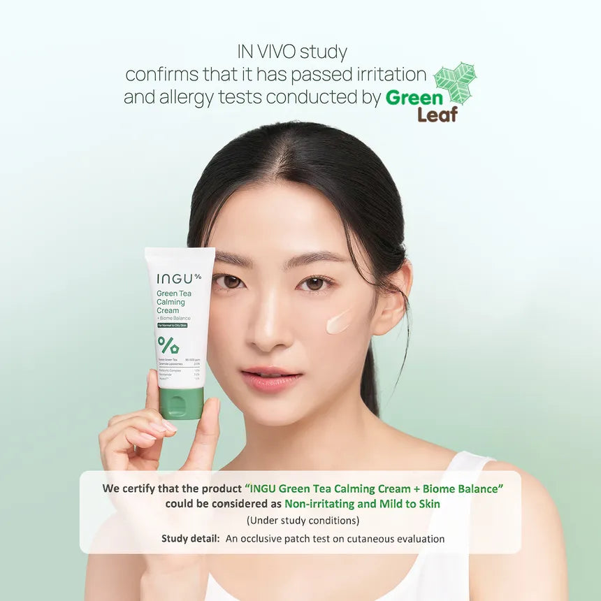 INGU% Green Tea Calming Cream + Biome Balance – 50 ml
