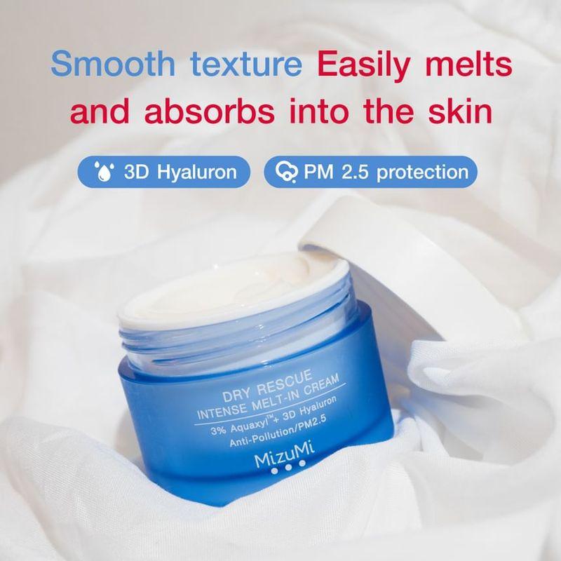 MizuMi Dry Rescue Intense Melt‑In Cream – 3% Aquaxyl™ + 3D Hyaluron
