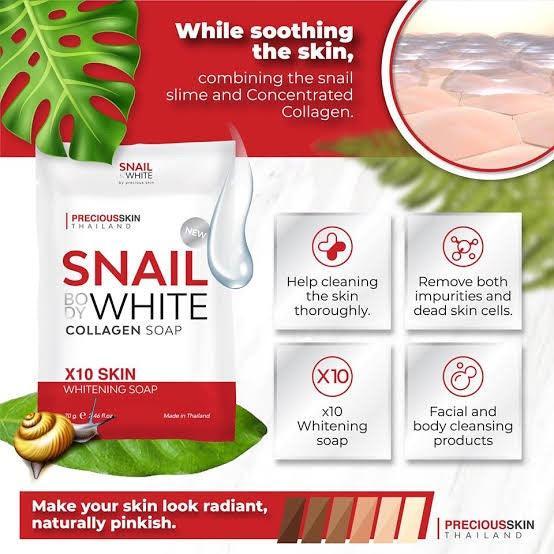 Snail White Collagen Soap – X10 Skin Whitening (70 g)