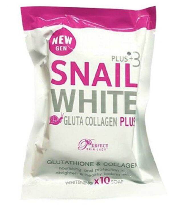 Snail White Plus+ Gluta Collagen Soap – Whitening x10