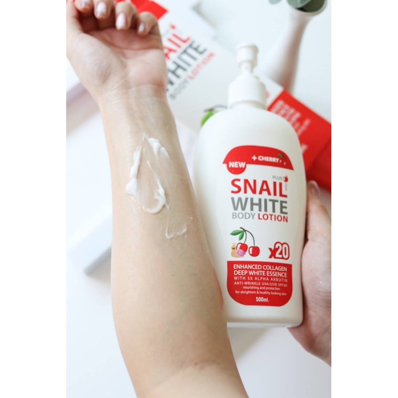 Snail White Body Lotion + Cherry – 500 ml