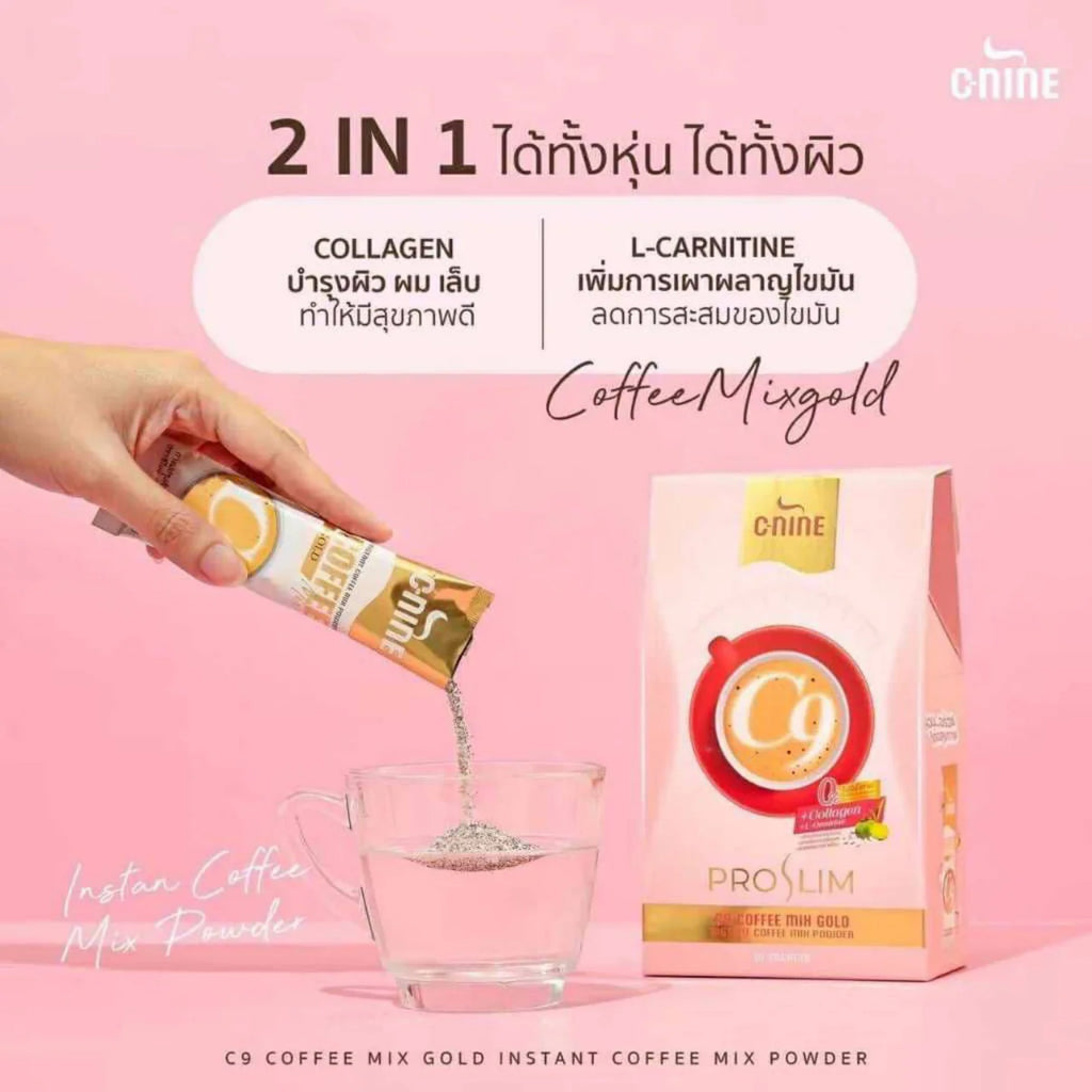 C‑NINE ProSlim Coffee Mix Gold – + Collagen Formula