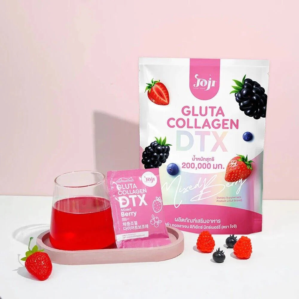 Jojii Secret Young Gluta Collagen DTX Mixed Berry – 10 Sachets