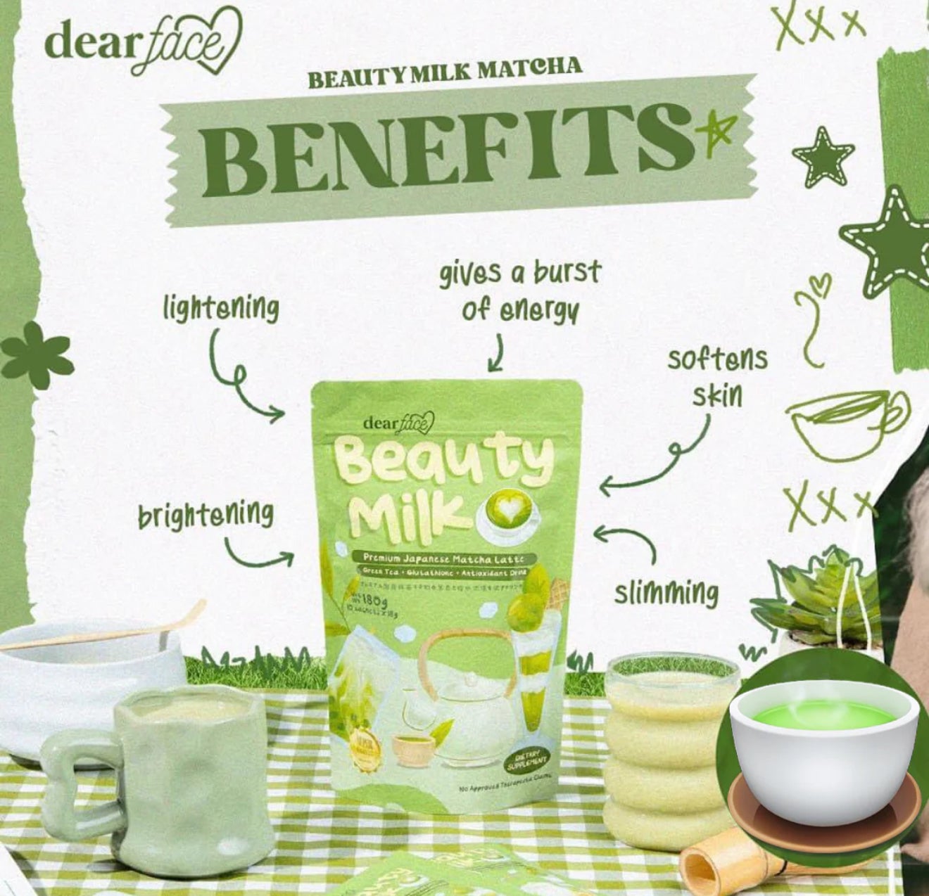 Beauty Milk – Japanese Matcha Latte Collagen Drink (Super Rich in Collagen)