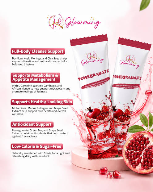 Glowning Pomegranate Powder Drink Mix - 10 sachets
