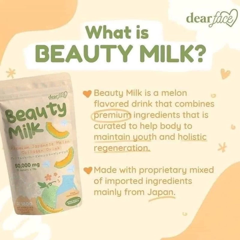 Beauty Milk – Japanese Melon Collagen Drink (50,000 mg)