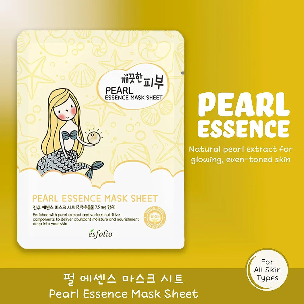 Esfolio Pearl Essence Mask Sheet (10 Pack)