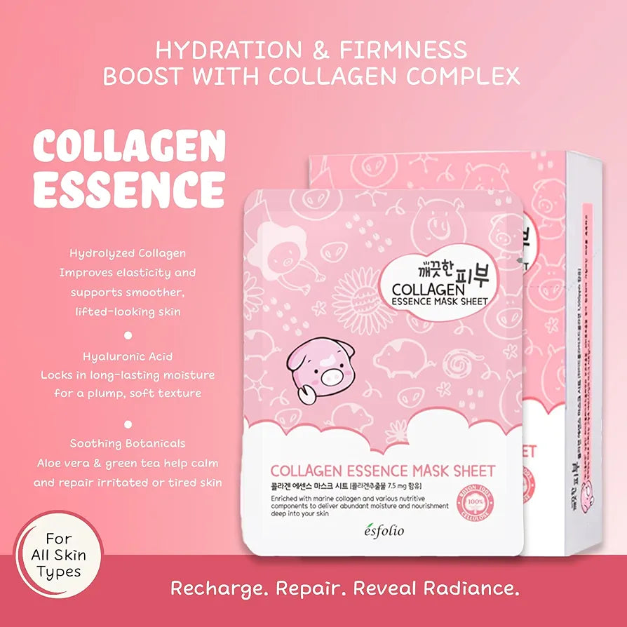 Esfolio Collagen Peptide Essence Mask Sheet (30 Sheets)