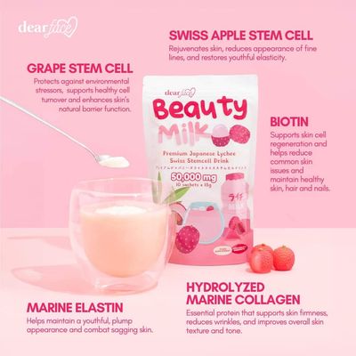 Beauty Milk – Japanese Lychee Swiss Stemcell Collagen Drink (50,000 mg)