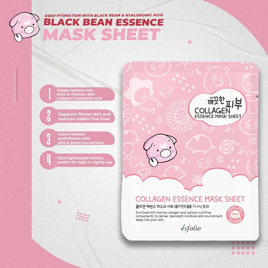 Esfolio Collagen Peptide Essence Mask Sheet (30 Sheets)