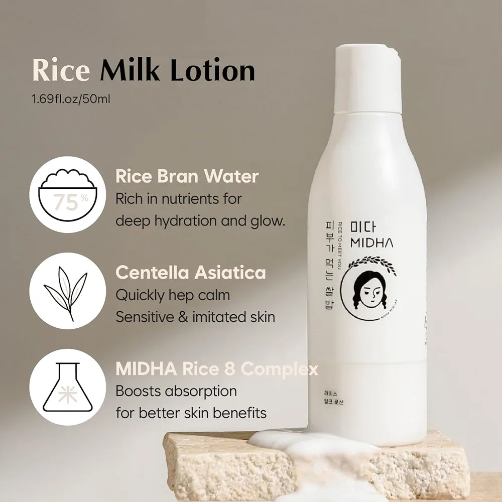 MIDHA Rice Milk Lotion – Product Description - 200mls