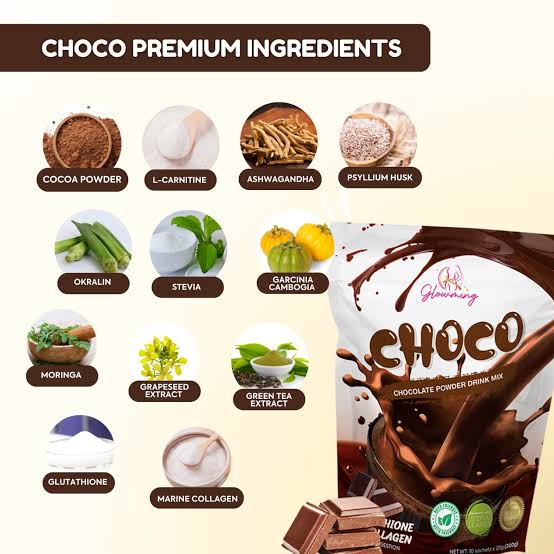 Glowming Choco Drink Mix - 10 sachets