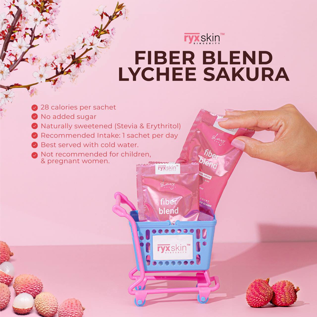 RYXskin™ Slaxx Relax Fiber Blend – Lychee Sakura
