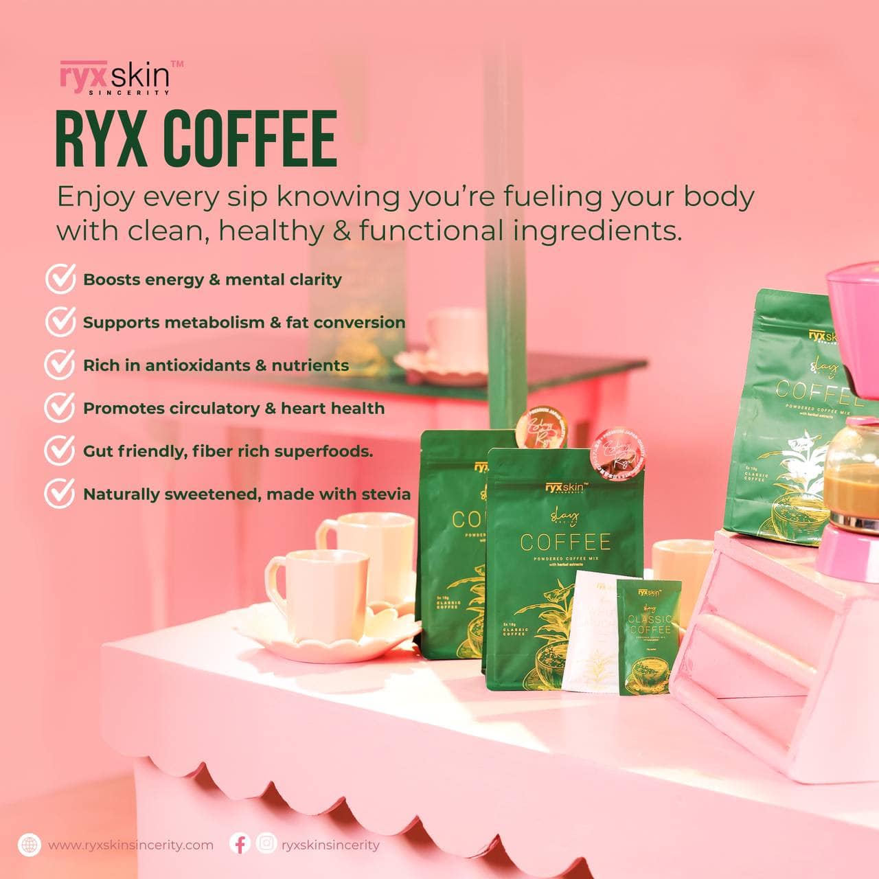 RYXskin™ Slay Coffee Powdered Coffee Mix