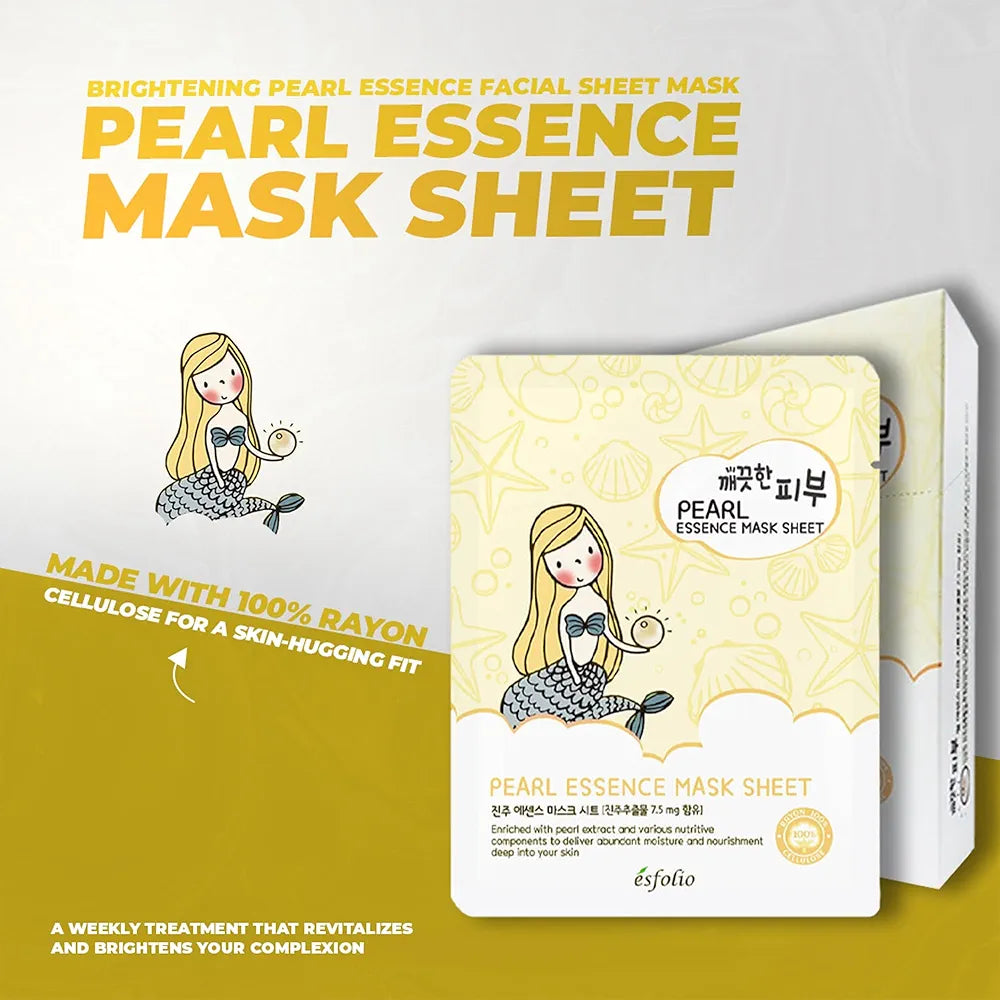 Esfolio Pearl Essence Mask Sheet (10 Pack)