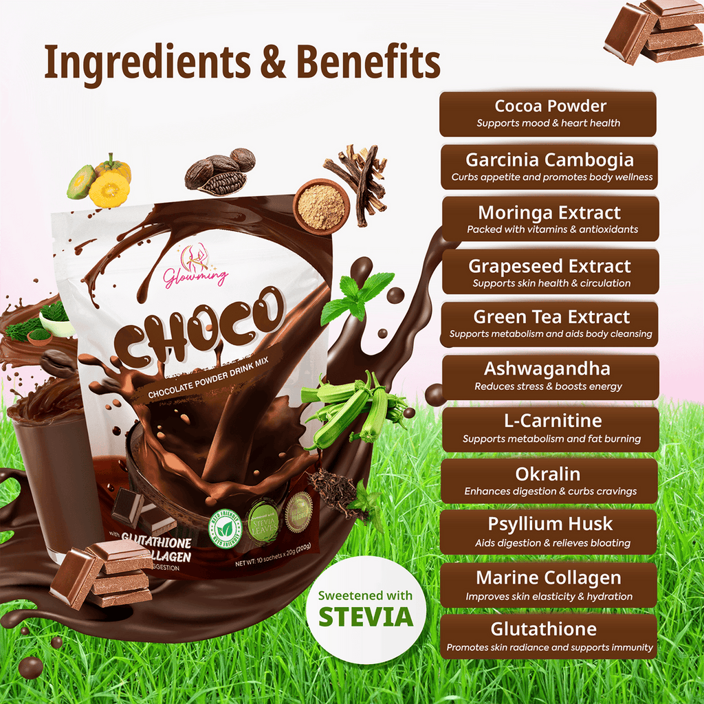 Glowming Choco Drink Mix - 10 sachets